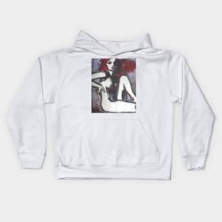 Red Haired Nude Lady 1 Kids Hoodie